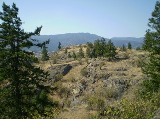 Looking west towards the west peak, Oliver Mtn 2011-09.
